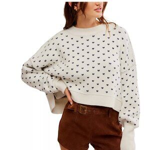Free People Easy Street Patterned Crop Pullover